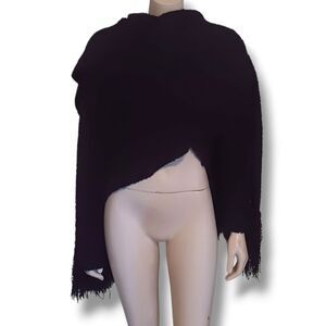 Vintage Felicity Scarf Neck Cardigan-One Size-Fringe-Scardigan-Y2K-Chunky Knit